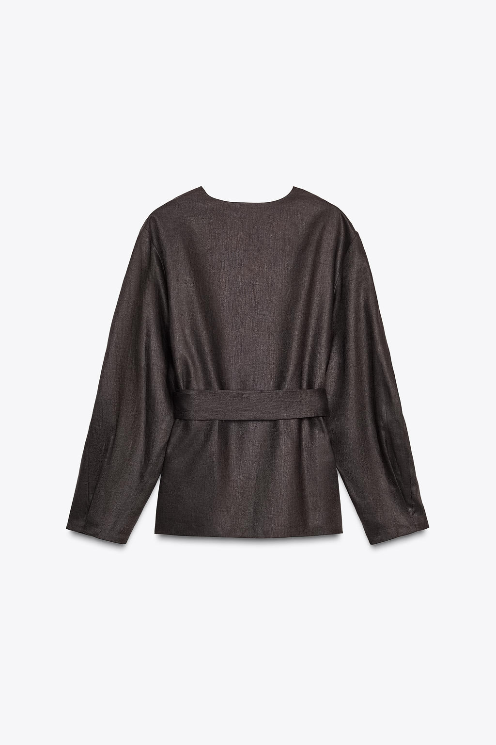 ZW COLLECTION LINEN BELTED KIMONO - Zara фото 10