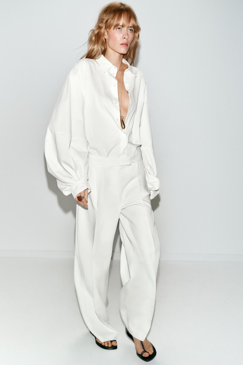 WIDE-LEG TROUSERS WITH DARTS - Zara фото 22