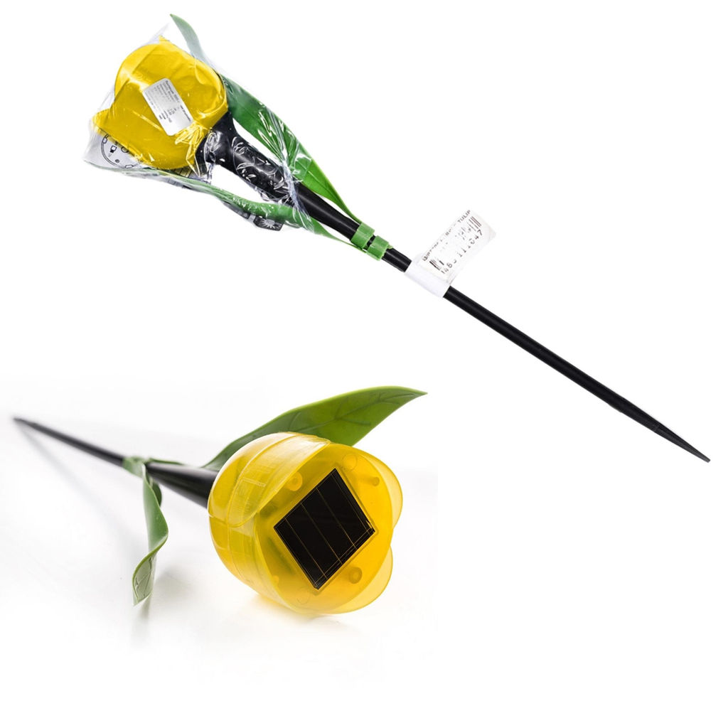 USL-C-452/PT305 YELLOW TULIP Садовый светильник на солнечной батарее Желтый тюльпан. Белый свет. 1*LR аккумулятор в/к. IP44. TM Uniel. - Volpe фото 11