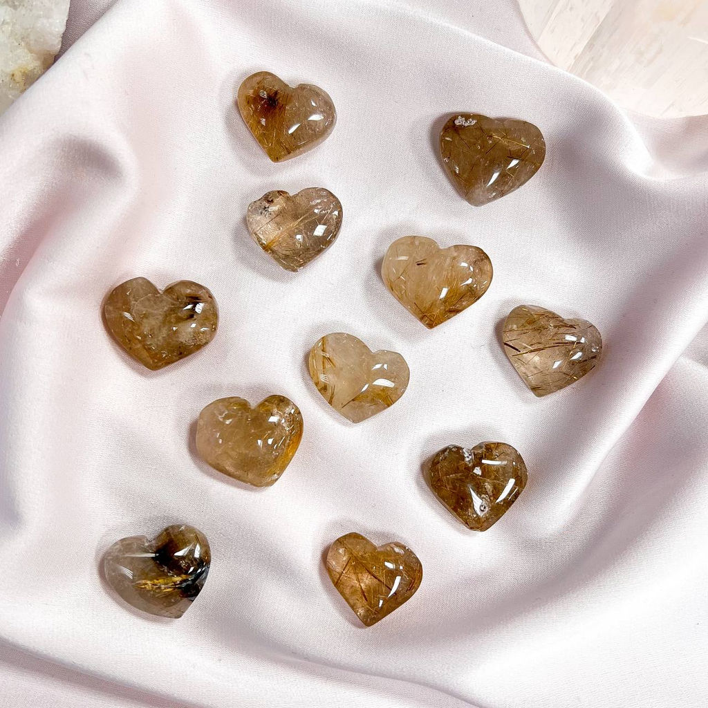 Сердце полированное из Рутилового кварца - Радуга самоцветов фото 2