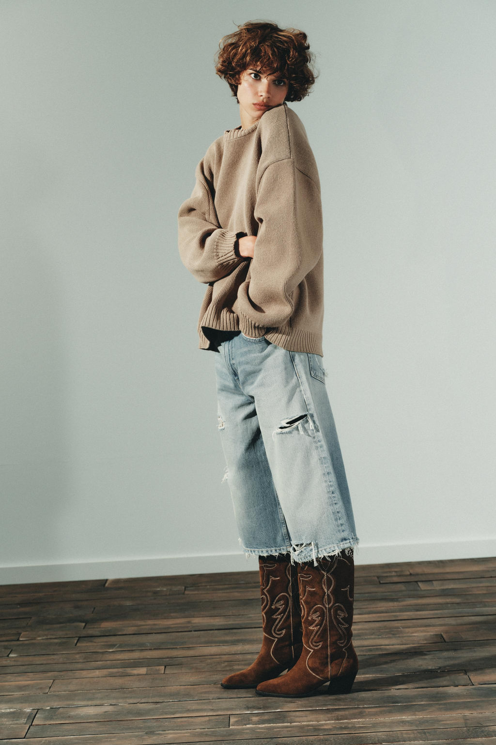 OVERSIZED KNIT SWEATER - Zara фото 3