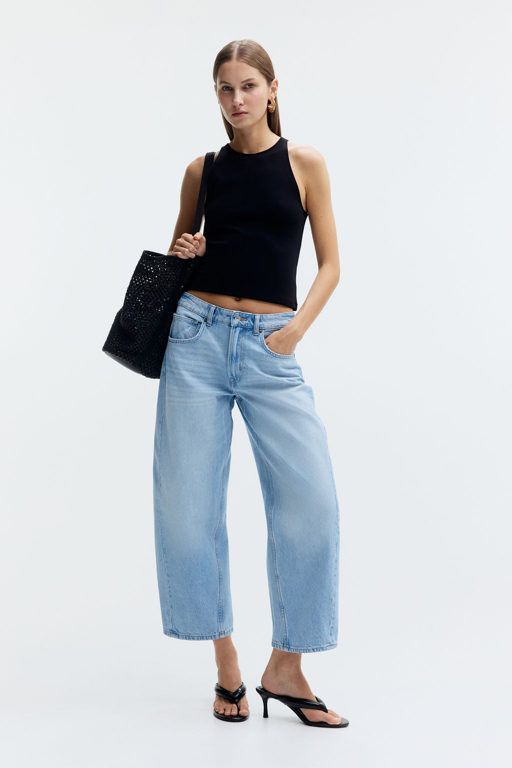 Barrel Regular Waist Ankle Jeans - H&m фото 5