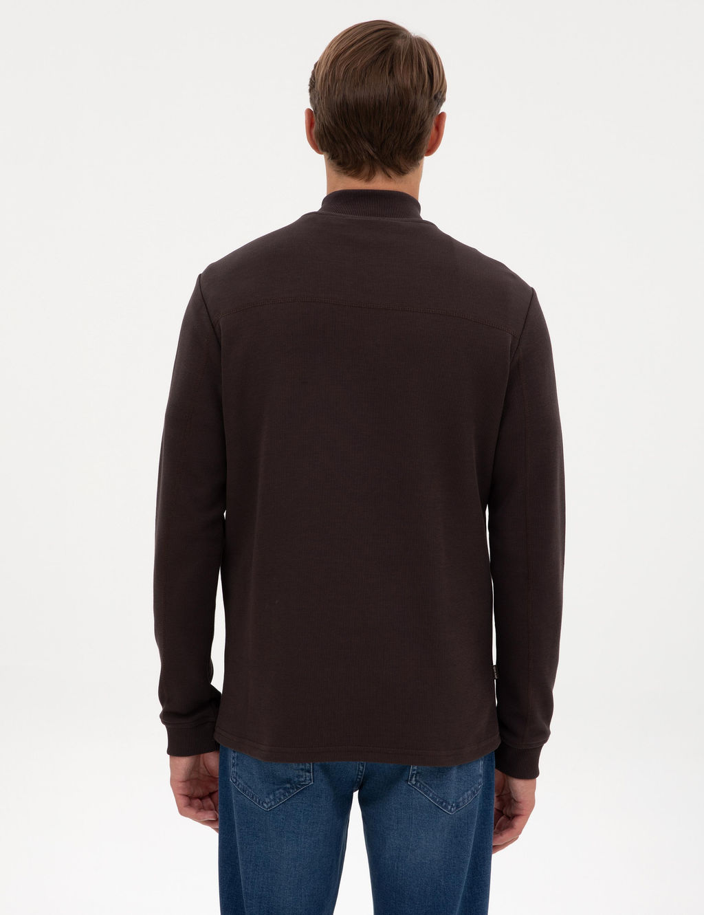 Koyu Kahverengi Regular Fit Sweatshirt - Pierre cardin фото 5