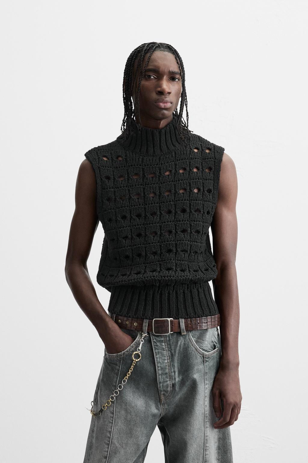 TEXTURED KNIT WAISTCOAT - LIMITED EDITION - Zara фото 2