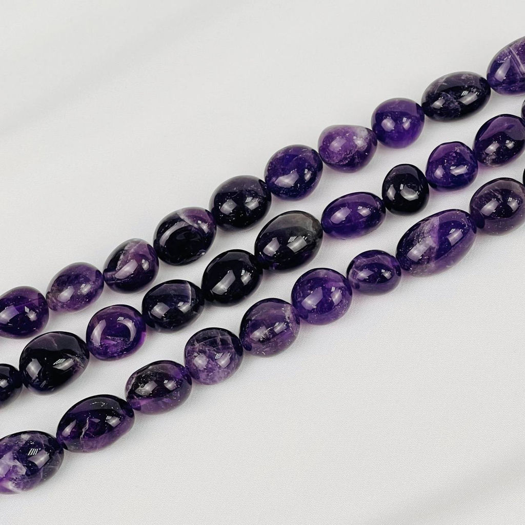 Бусины для украшений из Аметиста (галтовка) 39 см