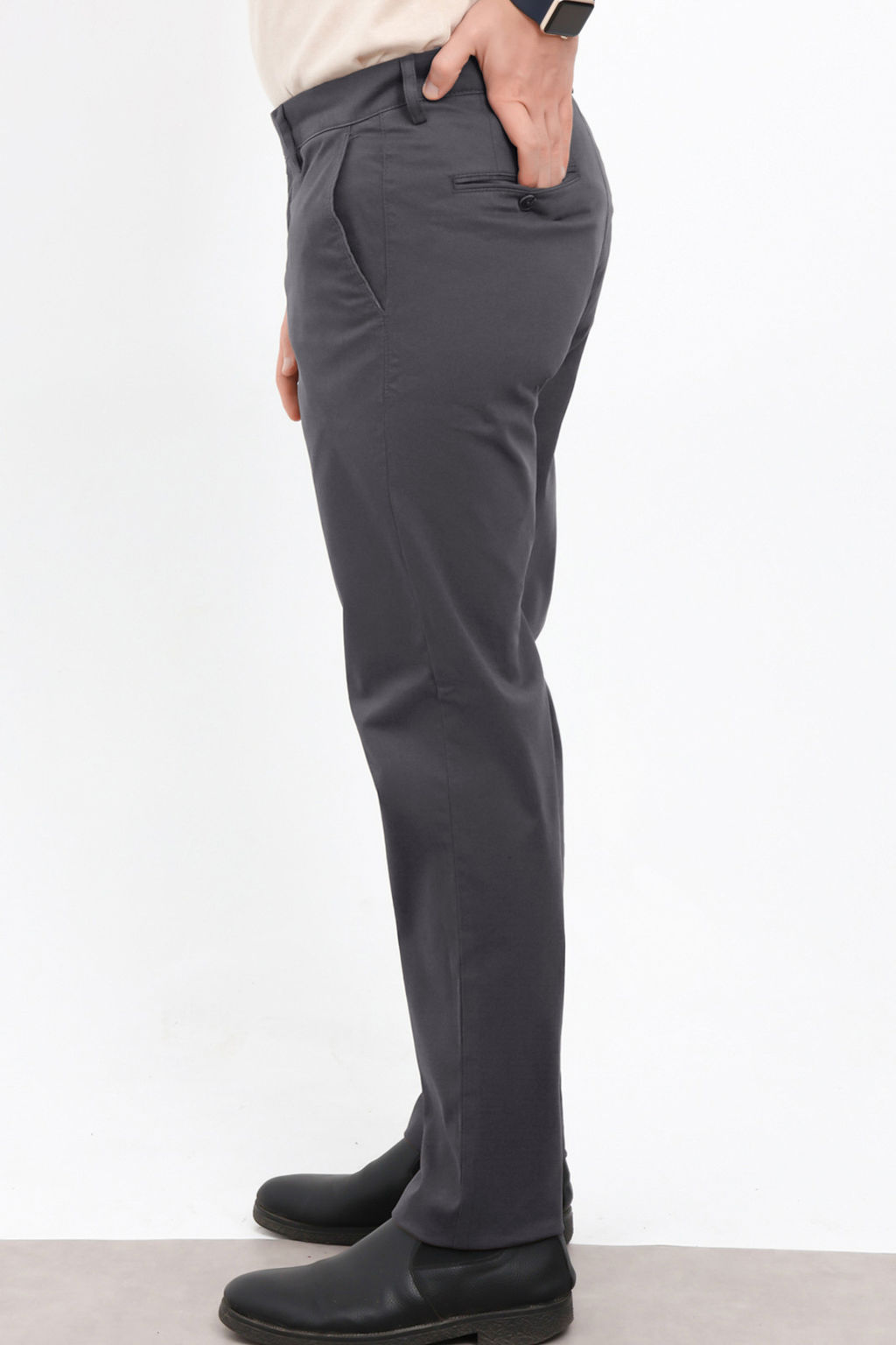 Antrasit Erkek Dokulu Kumas Pantolon TMNAW26PL00029