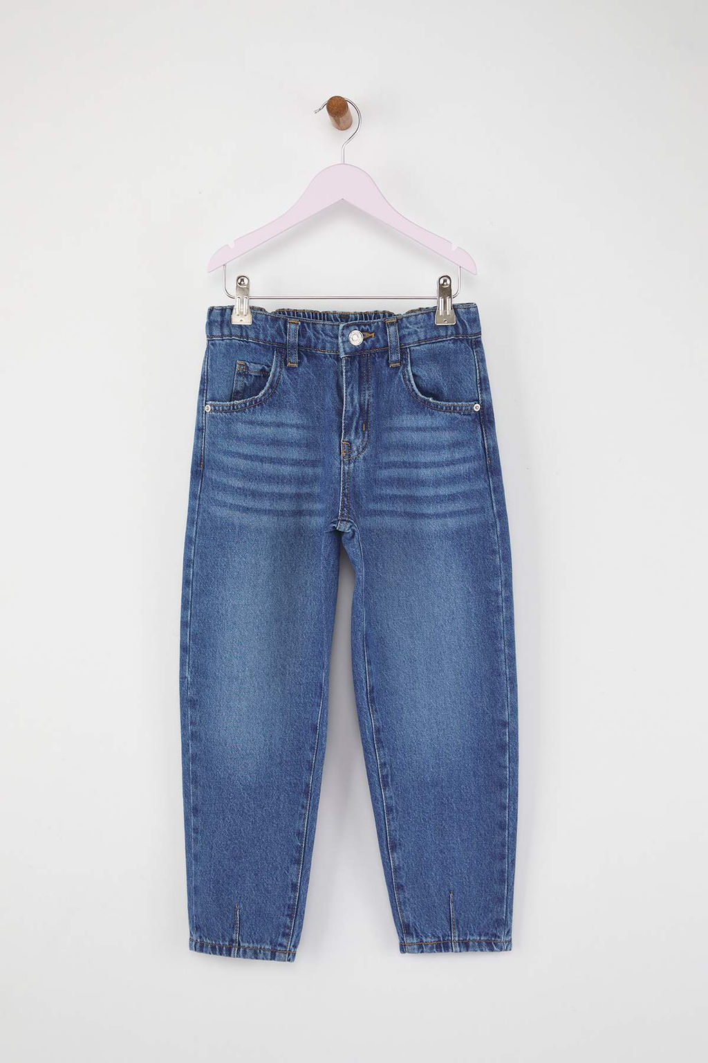 Mavi 100% Pamuk K?z Cocuk Mom Denim Jeans TKDAW26JE00010 - Trendyolmilla фото 2