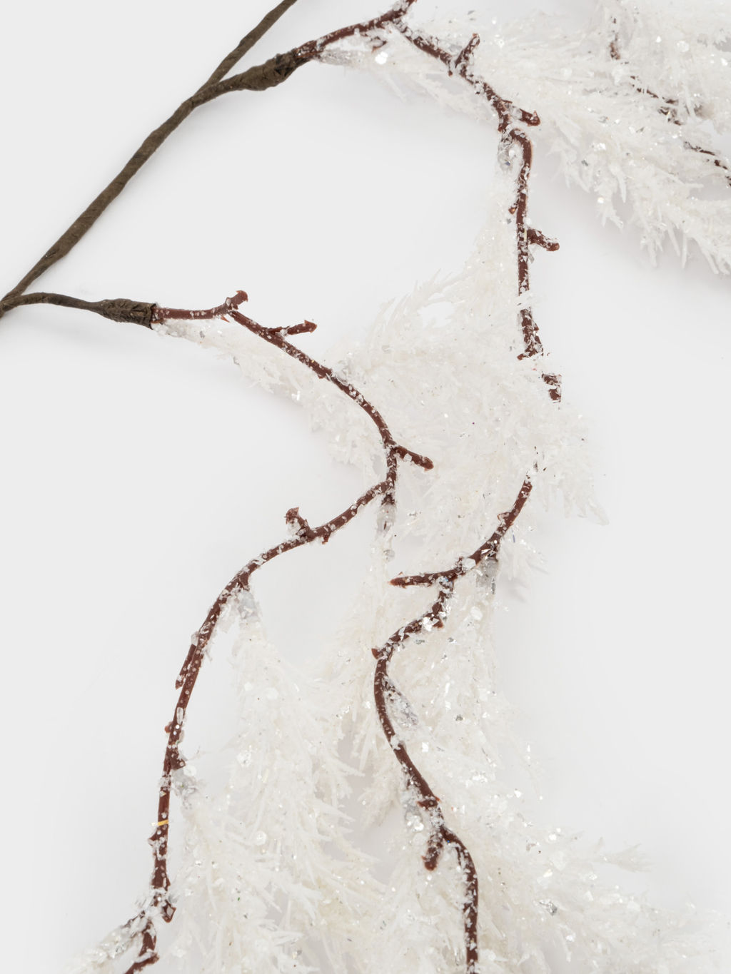 Ветка декоративная, 45 см, пластик/бумага, белая, Заснеженная ветка, Interior silver - Anna lafarg фото 4