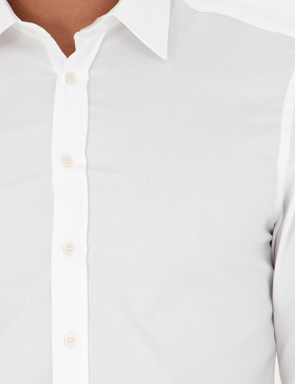 Белая приталенная рубашка с длинным рукавом - Cacharel фото 7