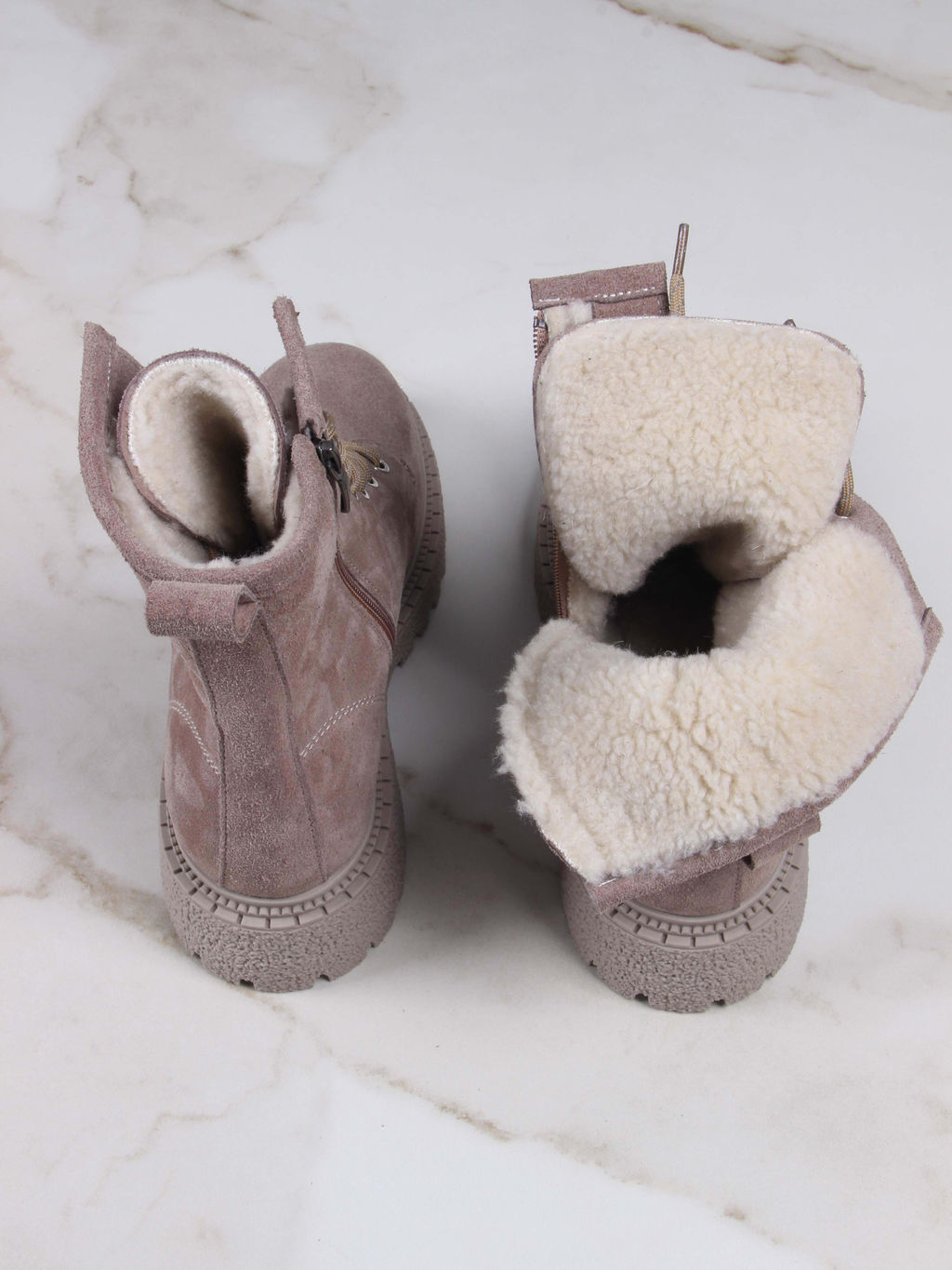 Ботинки 327.asteria.ka капучино замш/Мех