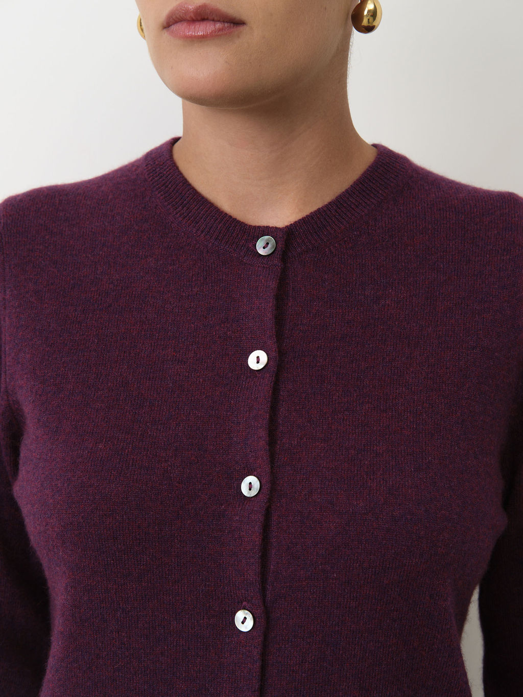 Кардиган из кашемира 08179 пурпурный