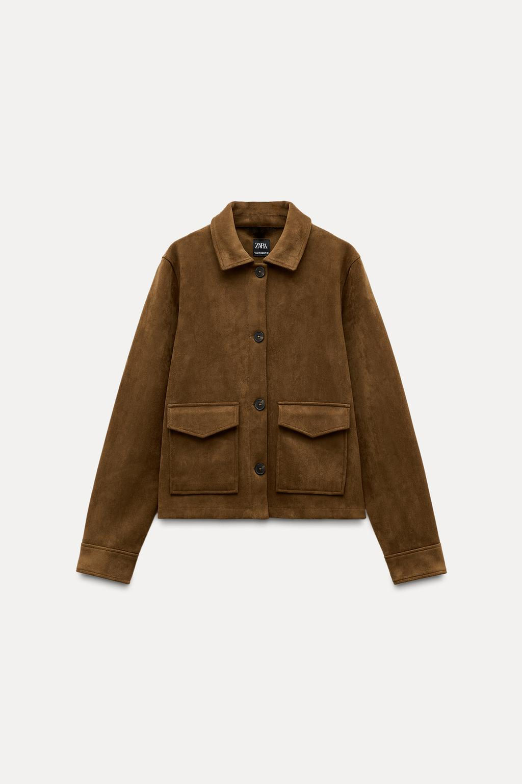 FAUX SUEDE JACKET - Zara фото 11