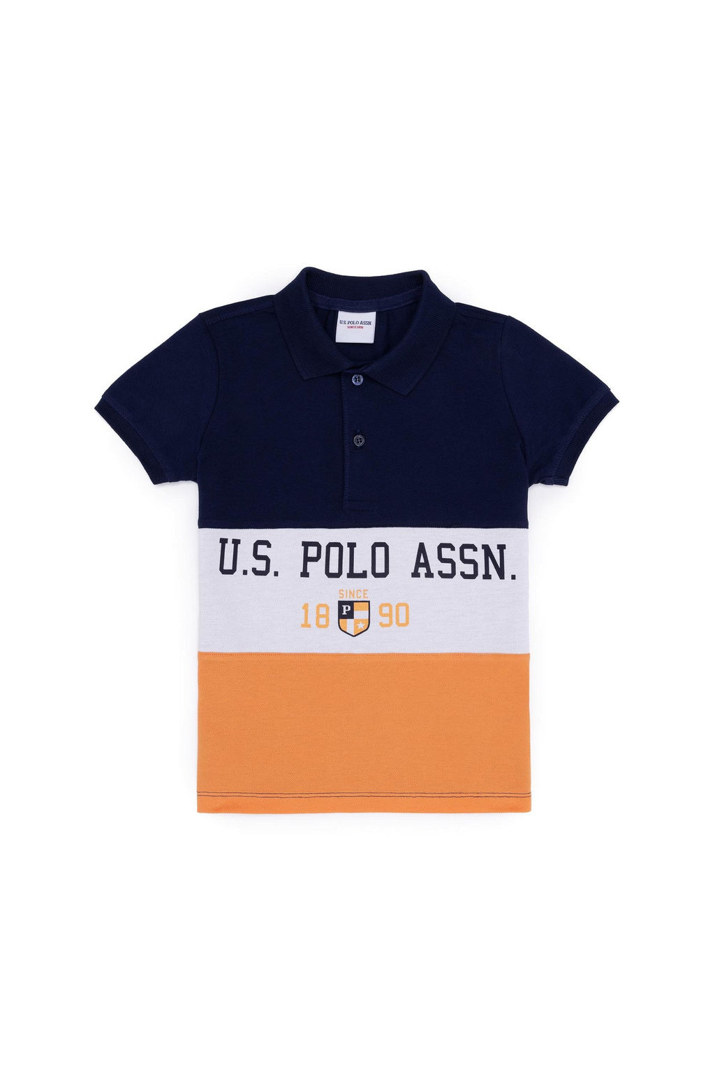 Оранжевая футболка с воротником-поло для мальчика Неожиданная скидка в корзине - U.s. polo assn фото 3