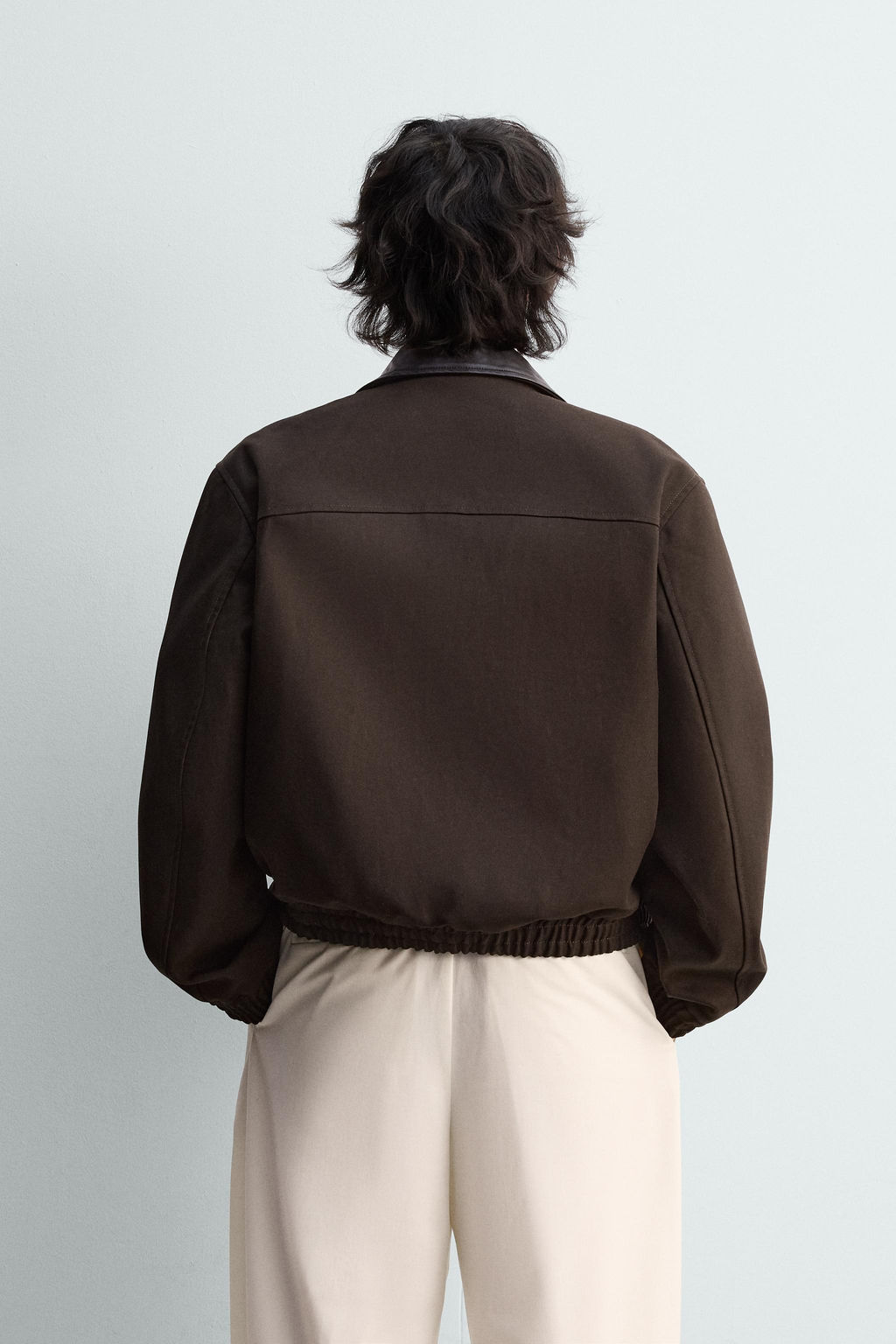 RELAXED FIT CONTRAST COLLAR JACKET LIMITED EDITION - Zara фото 3