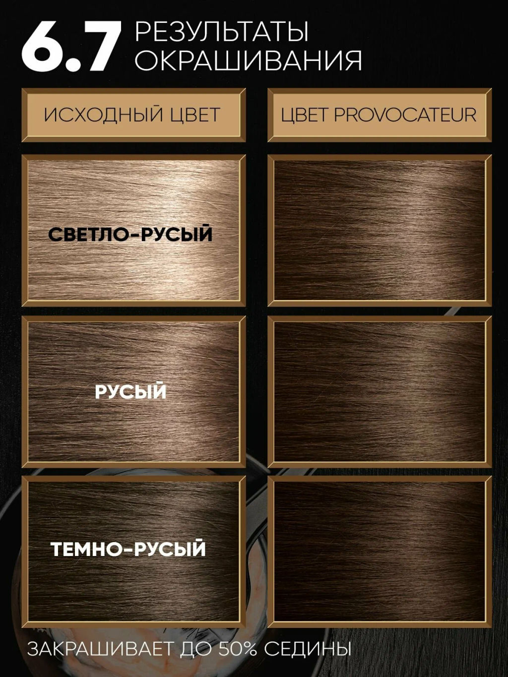 PROVOCATEUR COULEUR Краска безаммиачная д/волос 6.7 Миндальное пралине 40/80/15мл