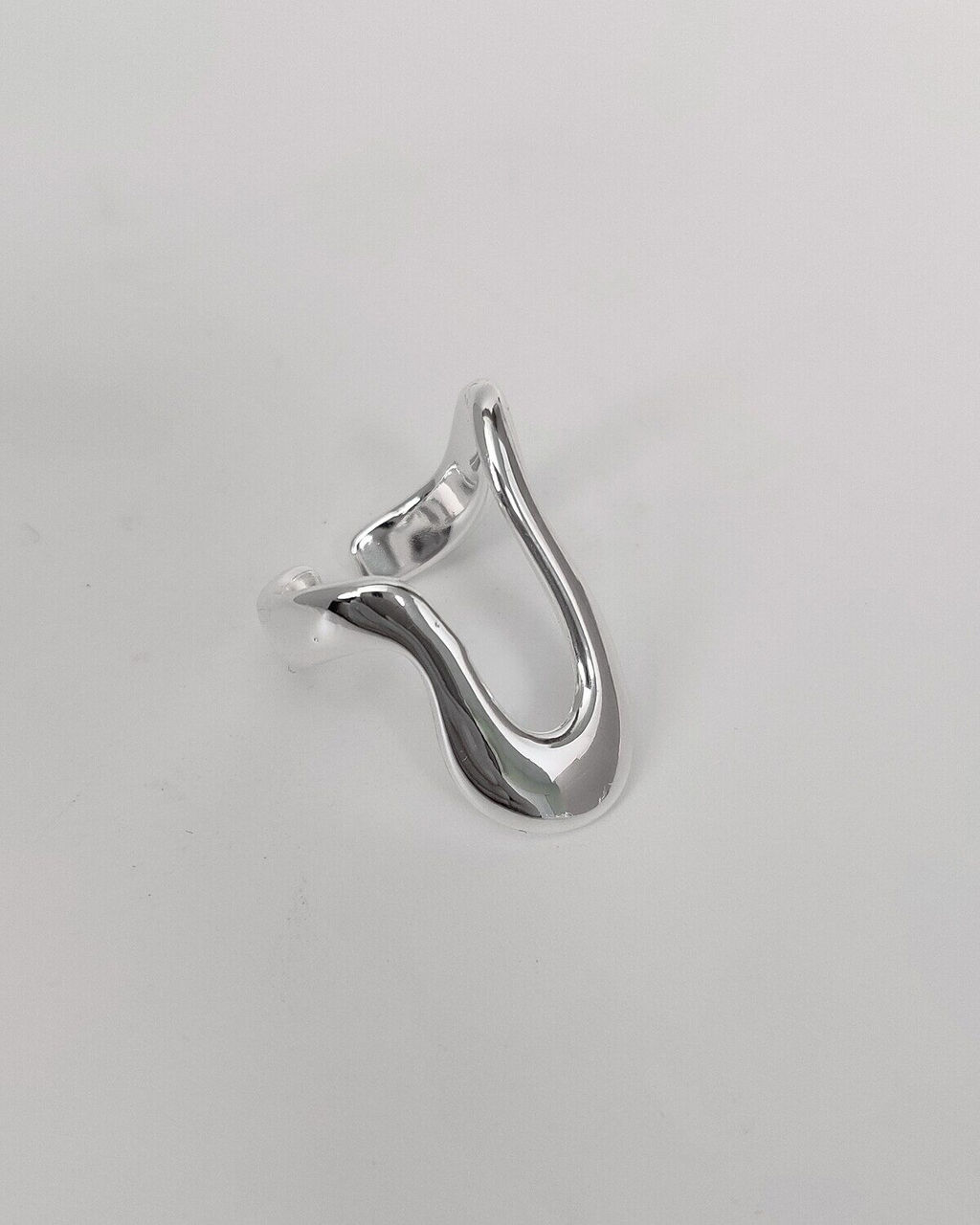 Кольцо с белым серебрением