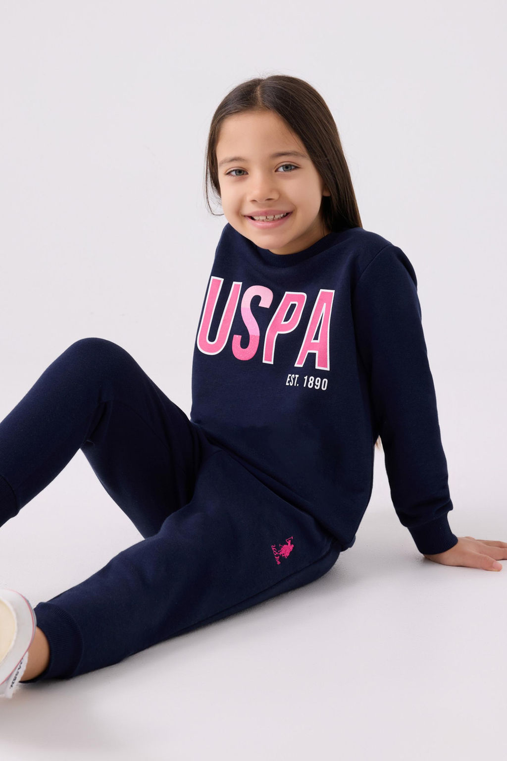 Темно-синий пижамный комплект для девочки Неожиданная скидка в корзине - U.s. polo assn фото 3