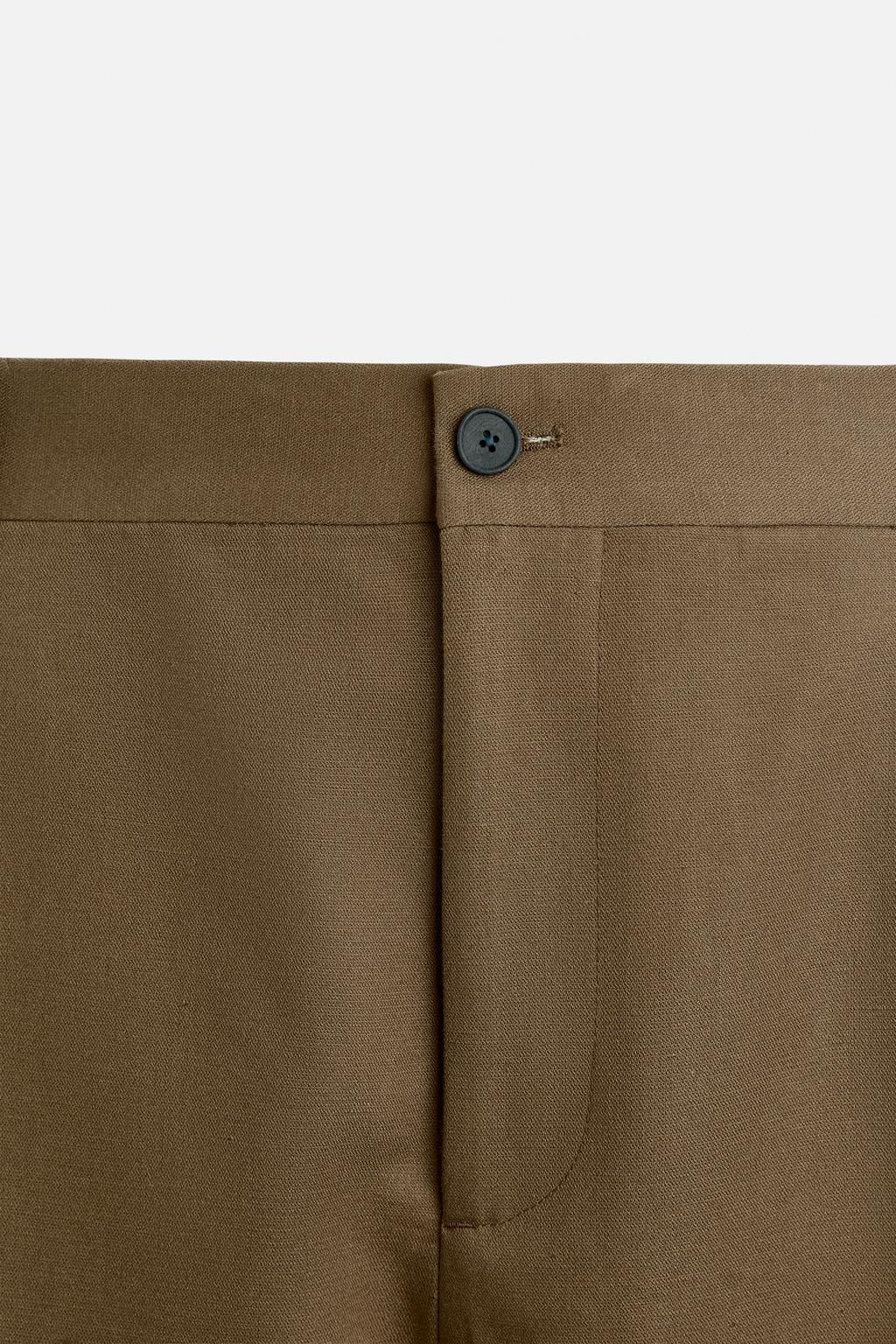 COTTON - LINEN BALLOON FIT TROUSERS - Zara фото 18