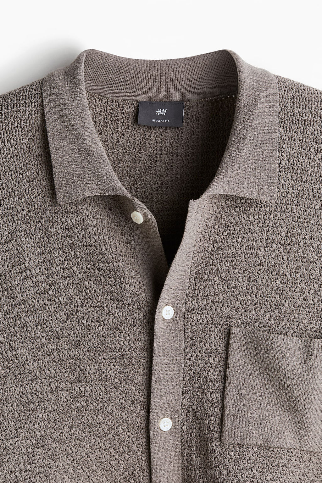 Camisa en punto texturizado Regular Fit - H&m фото 7