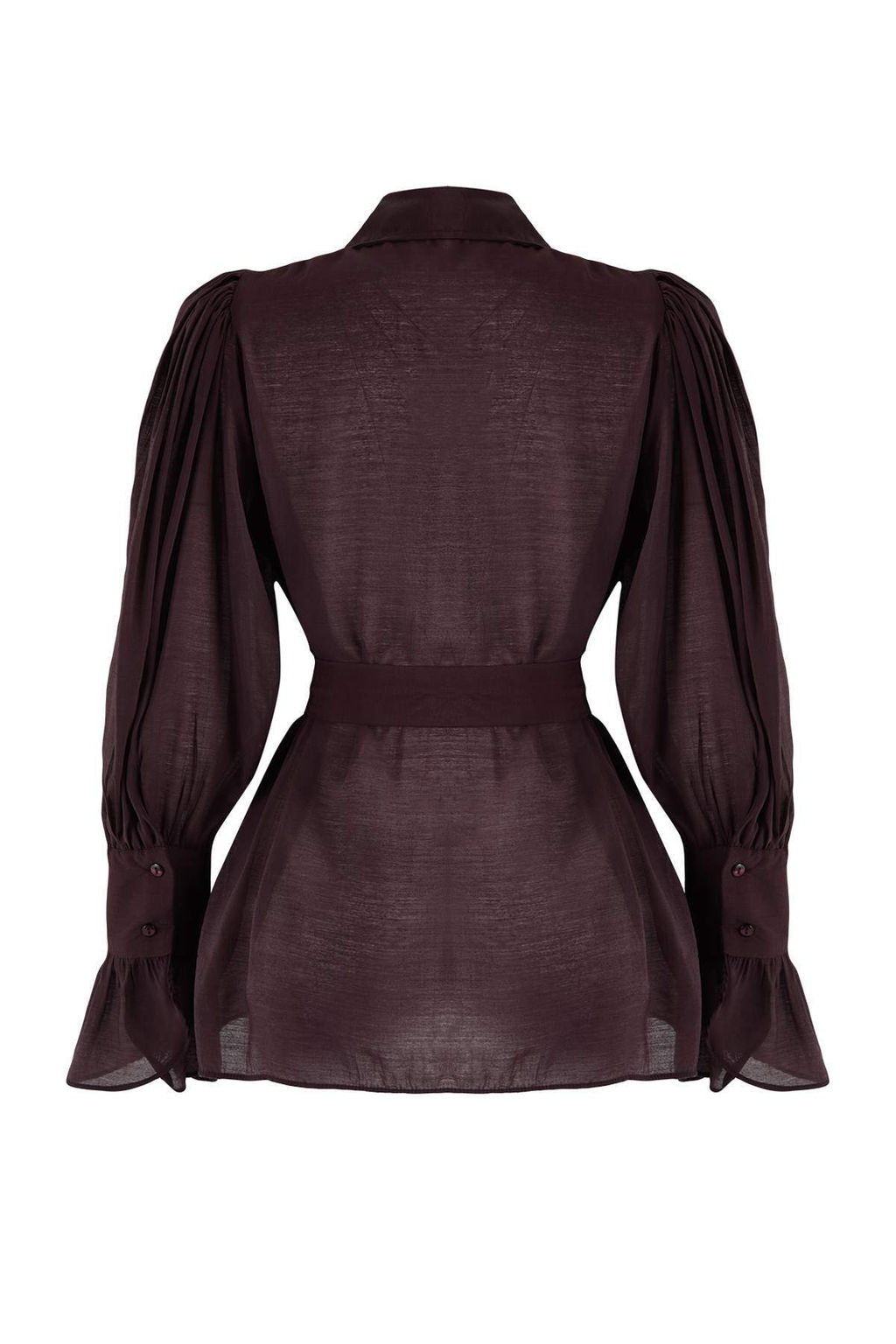 Bordo Baglama Detayl? Hafif Transparan Yumusak Hisli Boho Gomlek TWOAW26GO00111 - Trendyolmilla фото 19