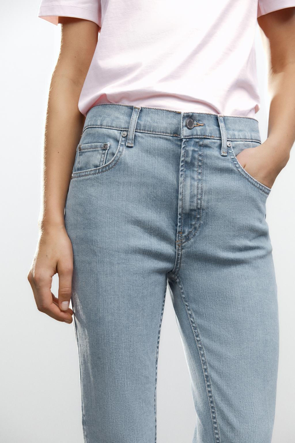 ZW COLLECTION HIGH-WAIST BOOTCUT CROPPED JEANS - Zara фото 40