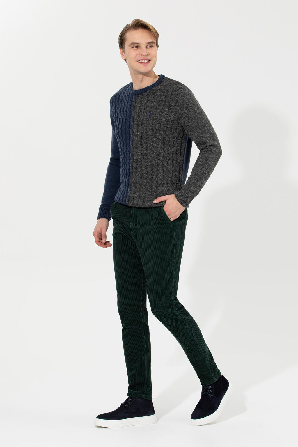 Мужские темно-зеленые брюки чинос - U.s. polo assn фото 17