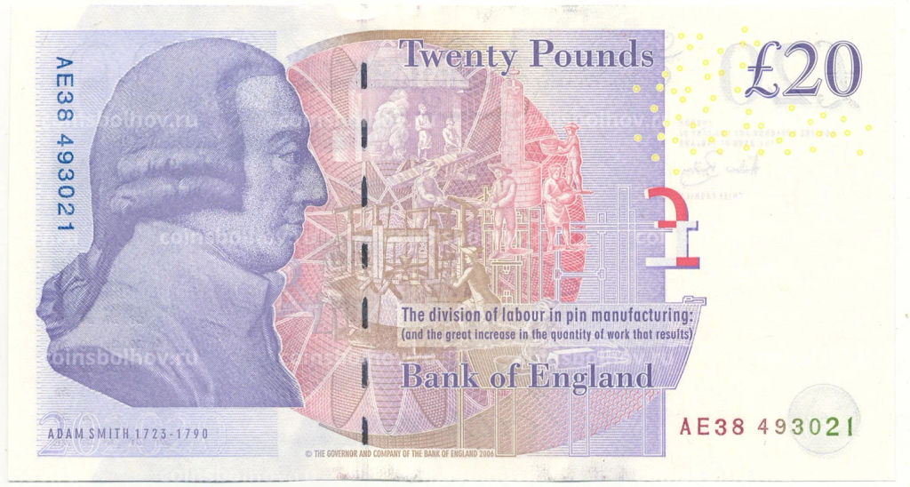 Банкнота 20 фунтов 2006 года Великобритания