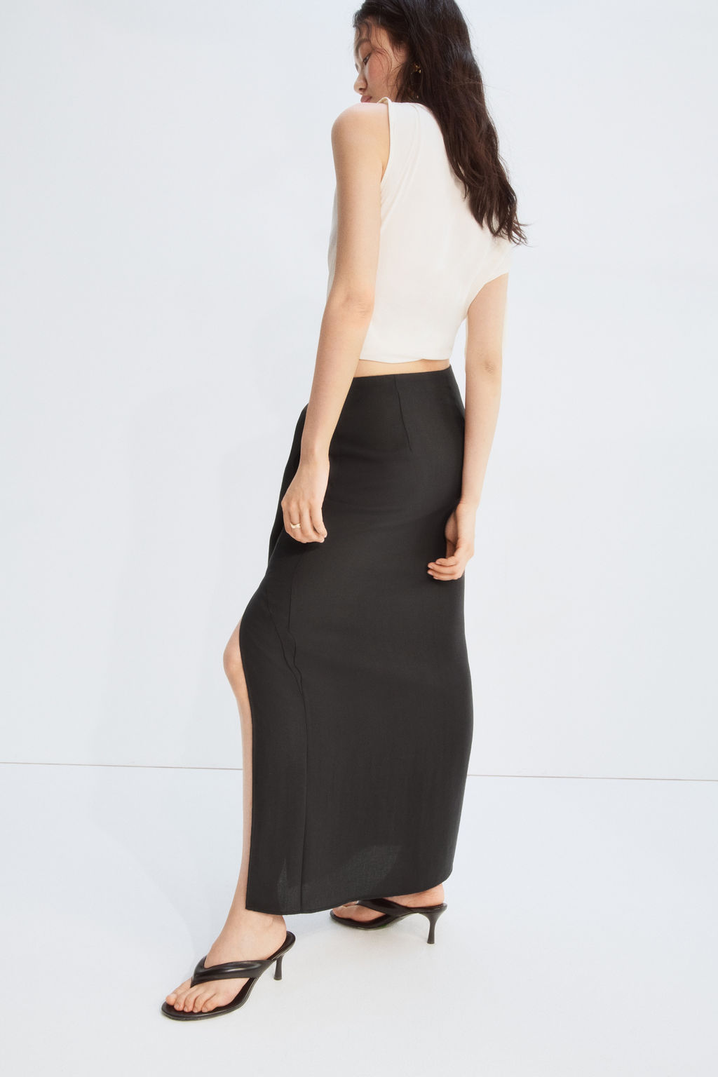 Maxifalda con nudo decorativo - H&m фото 3