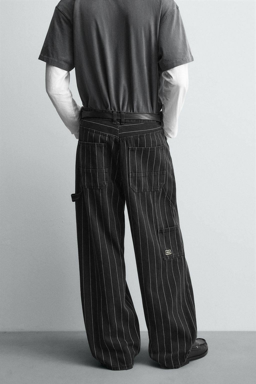 STRIPED BALLOON FIT TROUSERS - Zara фото 3