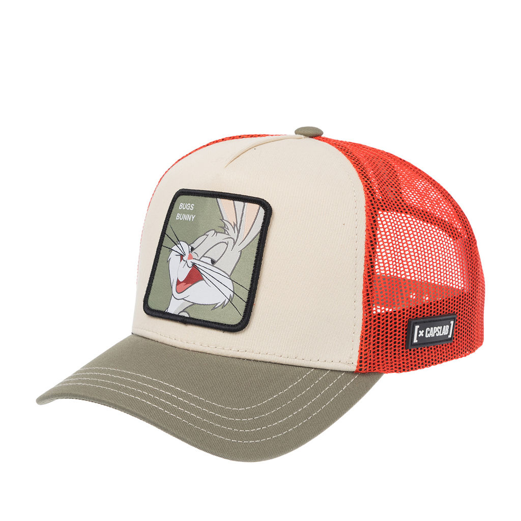 Бейсболка CAPSLAB арт. CL/LOO11/1/CT/BUG1 Looney Tunes Bugs Bunny (оливковый / кремовый)