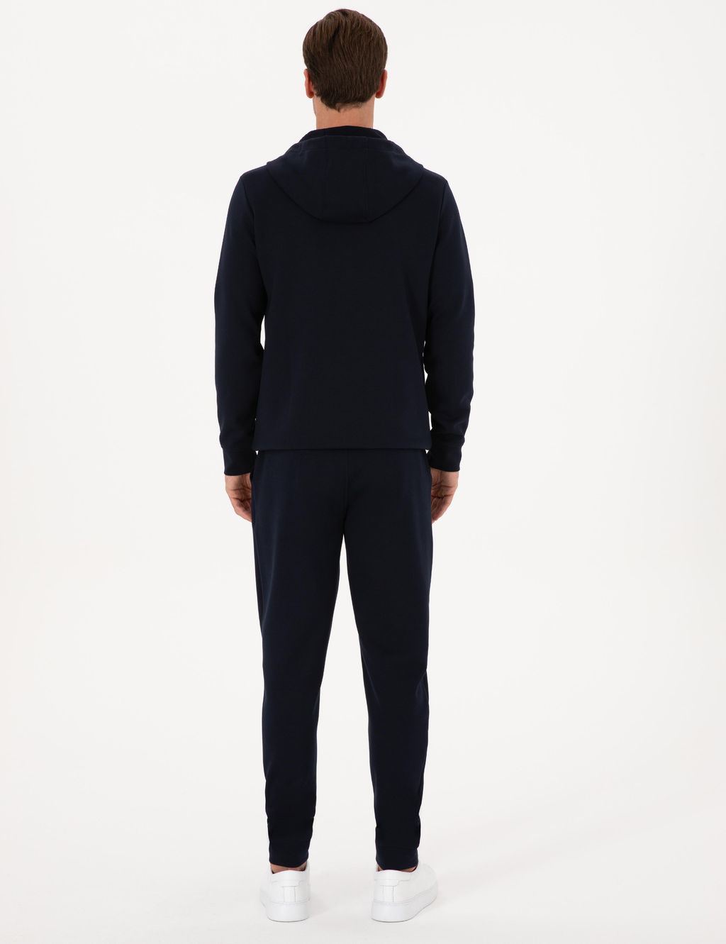 Lacivert Slim Fit Pamuk Kar___ml_ Pa_as_ Lastikli E_ofman Alt_