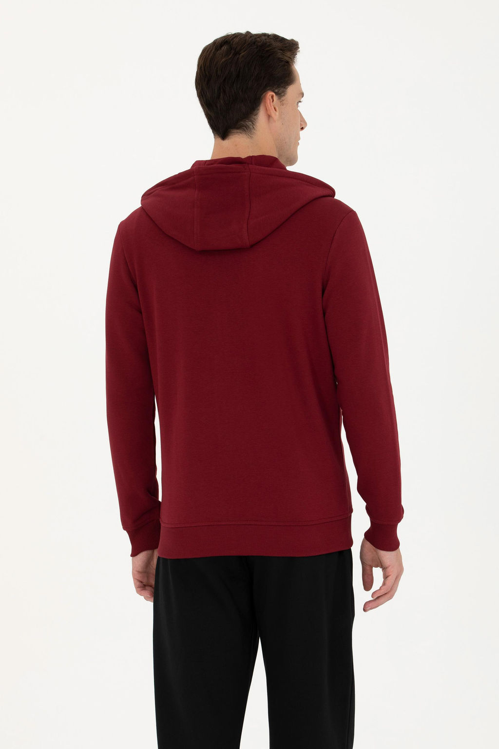 Свитшот мужской U. S. Polo Assn бордово-красный из хлопка - U.s. polo assn фото 19