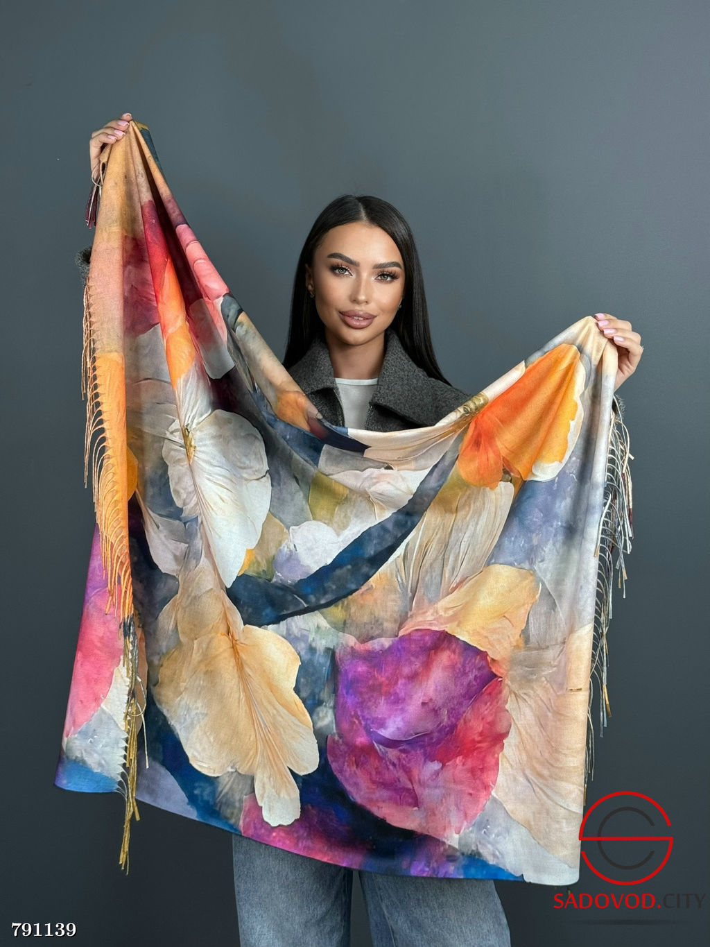 Платок из кашемира 110х110 см