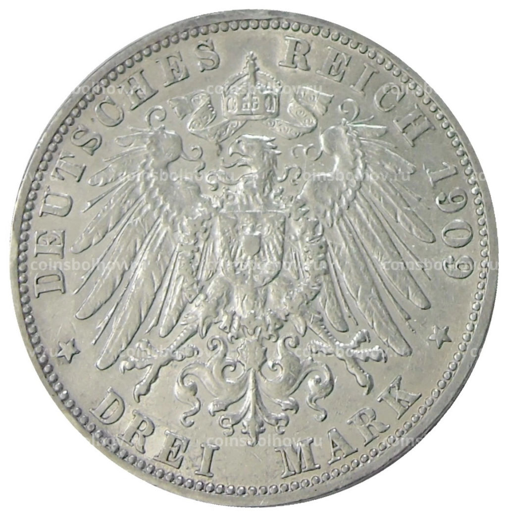 3 марки 1909 года G Германия (Баден)