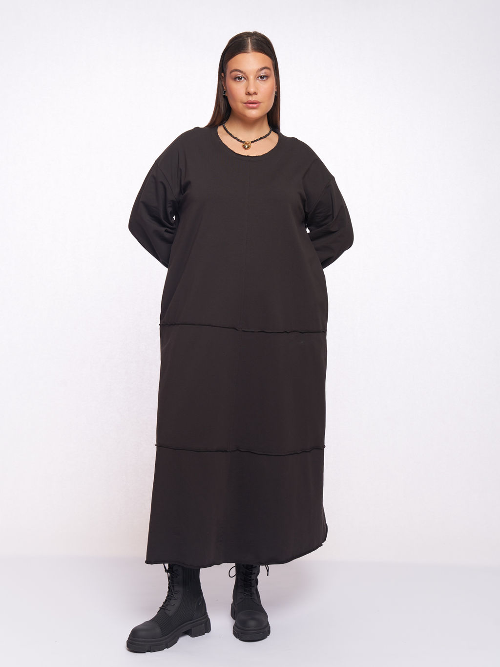 Платье со швами наружу PP56506BLK01 - Артесса фото 2