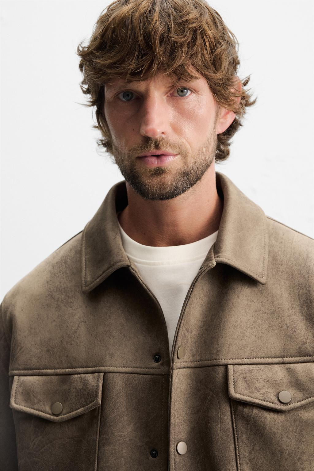 FAUX SUEDE JACKET - Zara фото 4