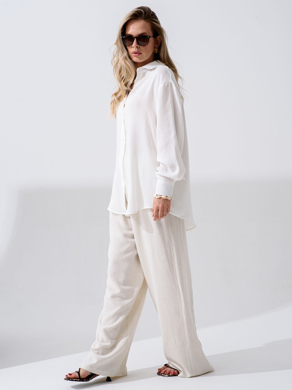 Рубашка  "Лён" лен с хлопком