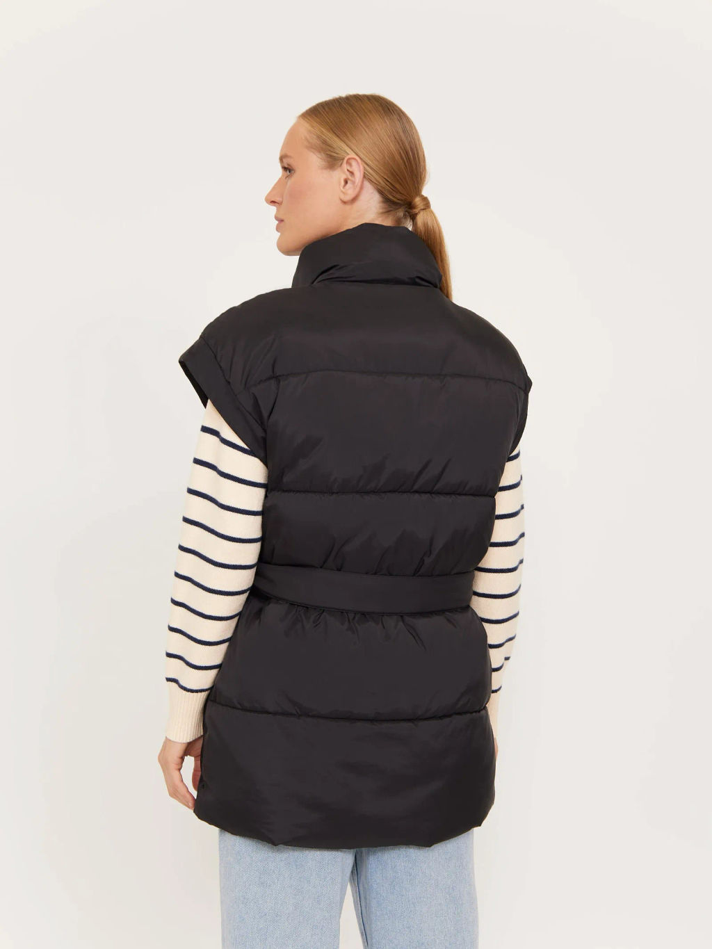 Жилет удлиненный с поясом GL066/fosco - Emka фото 6