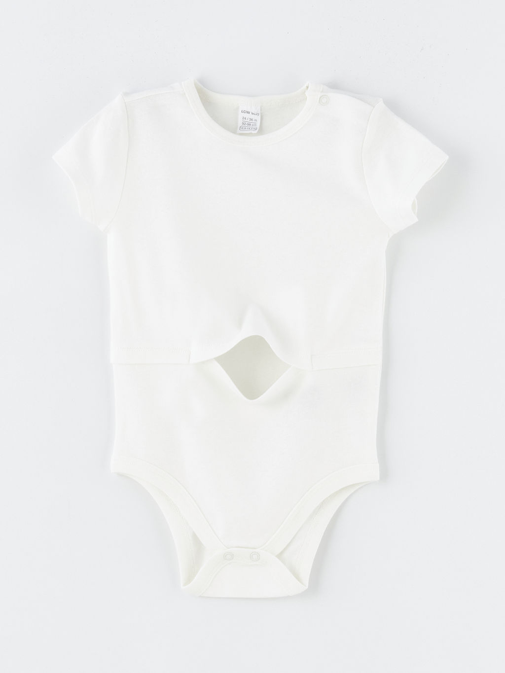 Bisiklet Yaka K?sa Kollu Basic Erkek Bebek ??t??tl? Bodysuit