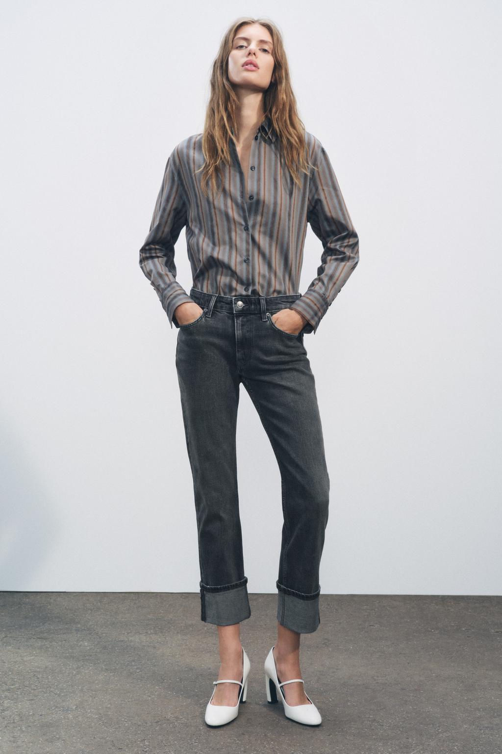 ZW COLLECTION SLIM MID-WAIST JEANS - Zara фото 12