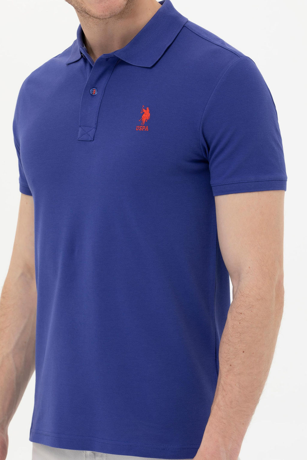 Мужская синяя базовая футболка - U.s. polo assn фото 7
