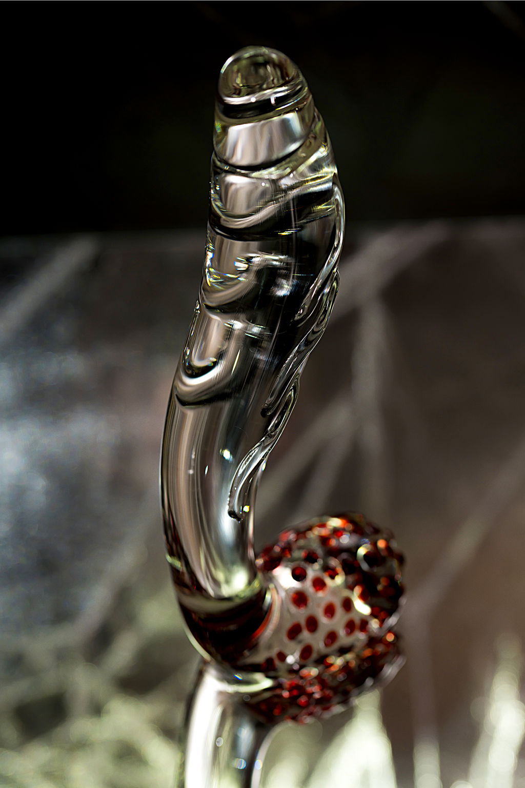 Нереалистичный фаллоимитатор Sexus Glass, стекло, прозрачный, 17,5 см  фото 12