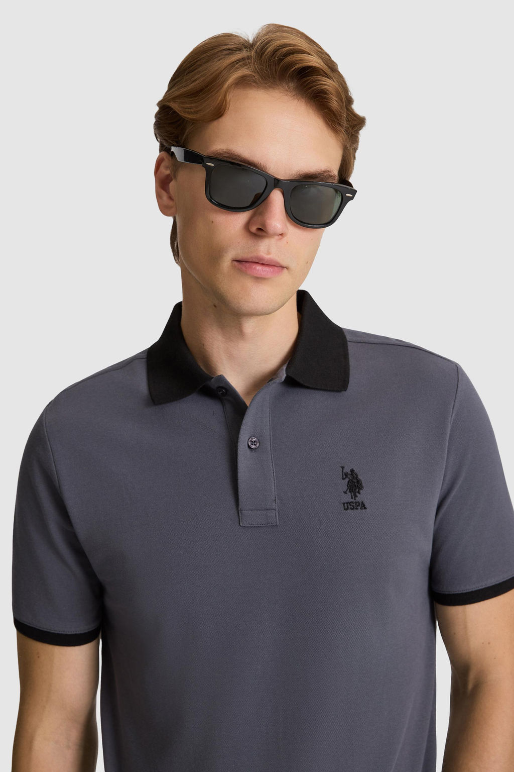 Erkek Antrasit Regular Fit Polo Yaka Basic Ti__rt - U.s. polo assn фото 2