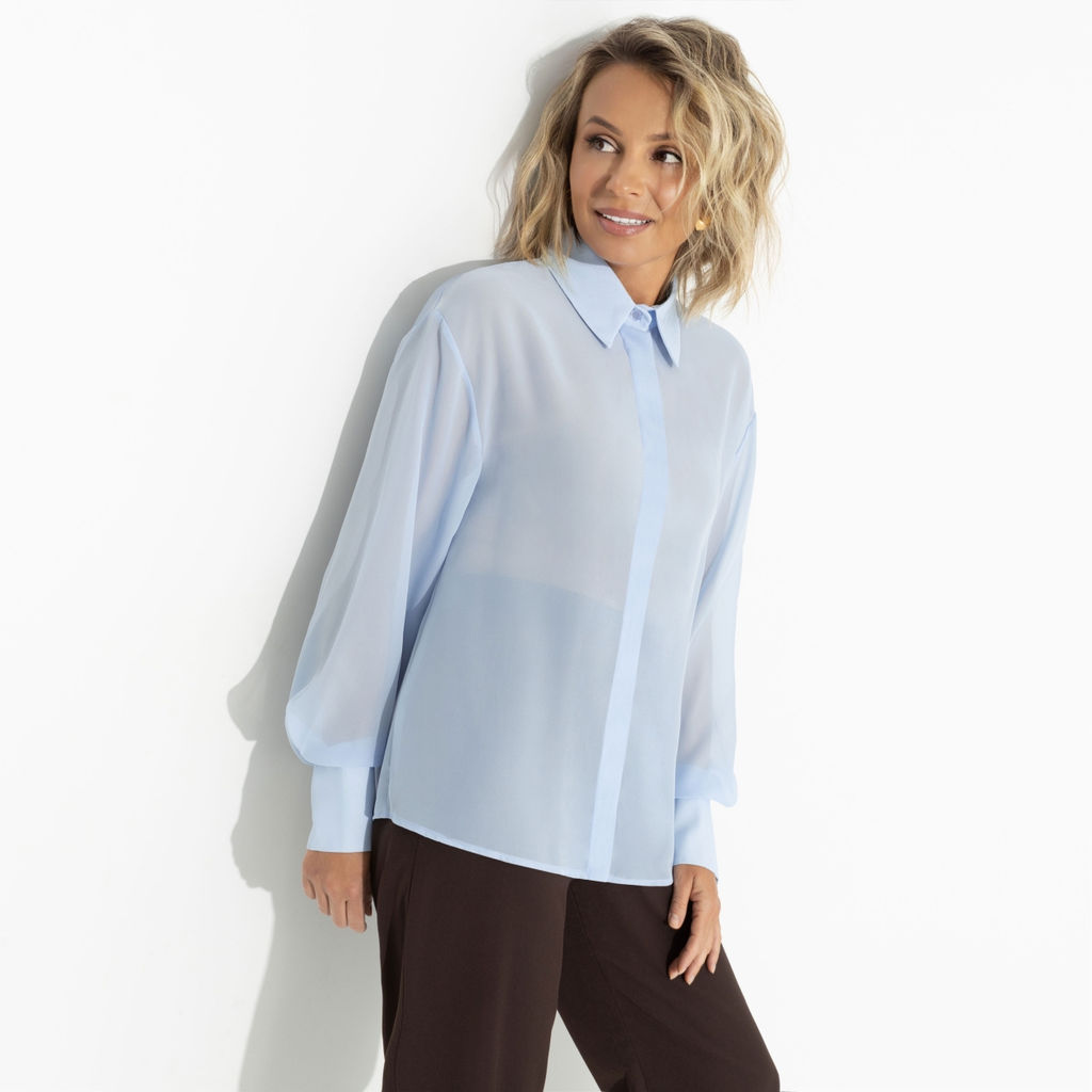 Рубашка из полупрозрачной ткани, Стильный вайб - Charutti фото 2