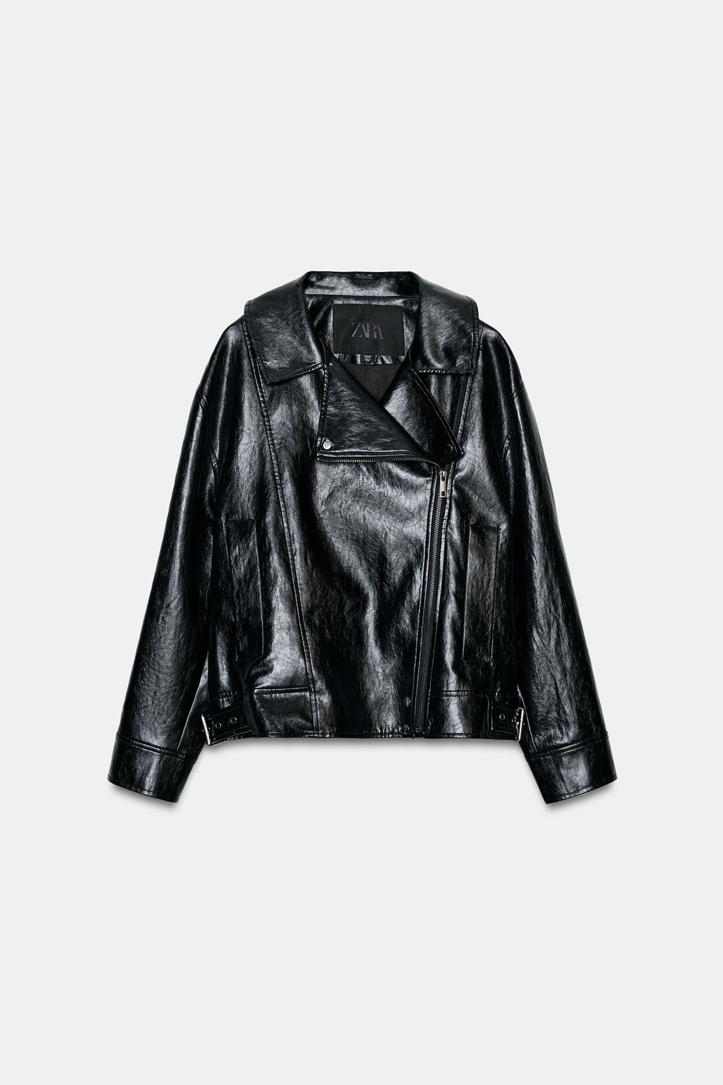 ZW COLLECTION LEATHER EFFECT JACKET - Zara фото 16