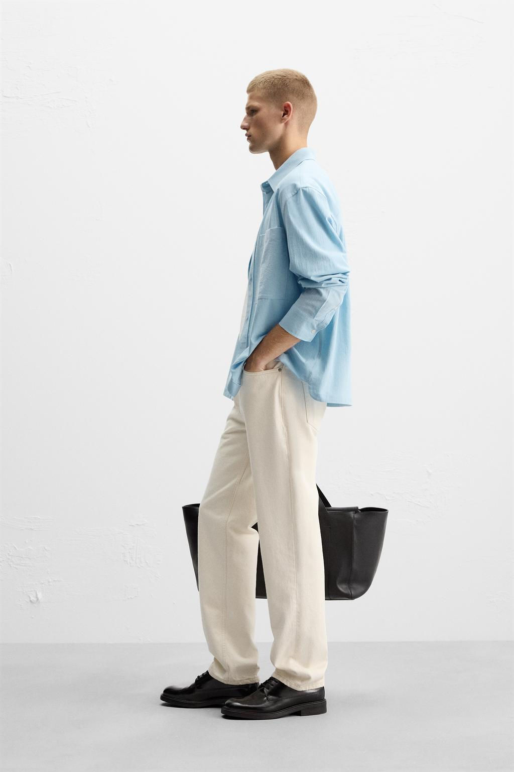 TEXTURED RELAXED FIT SHIRT - Zara фото 20