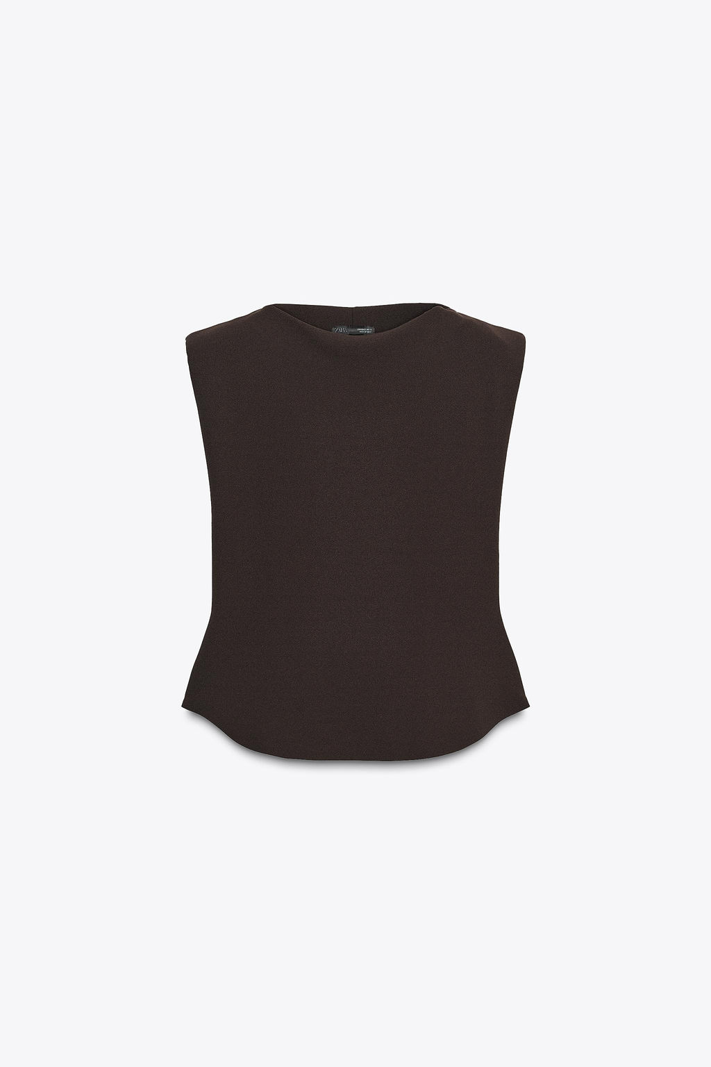 CREPE PEPLUM TOP WITH SHOULDER PADS - Zara фото 5