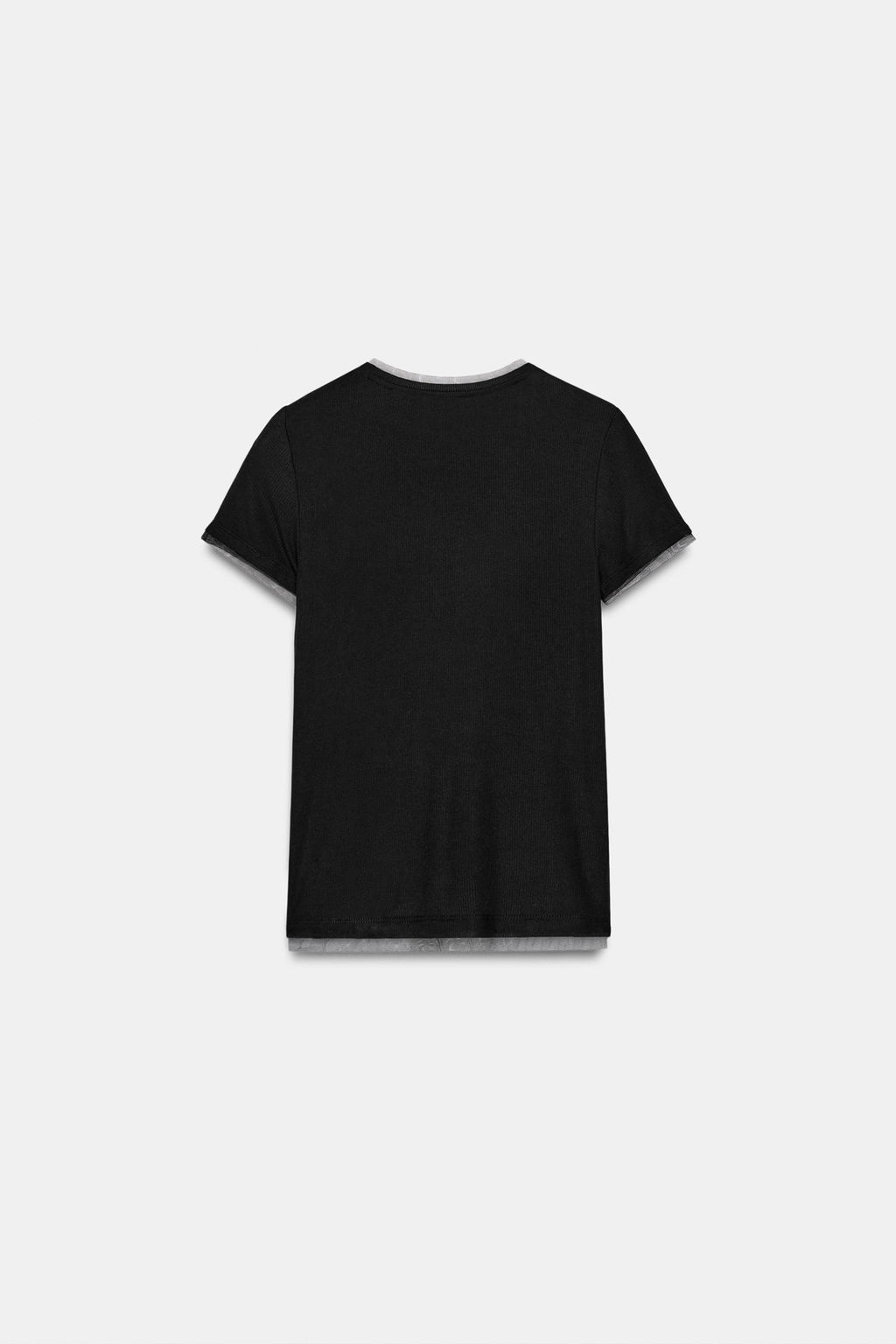 T-SHIRT WITH TULLE DETAIL - Zara фото 5