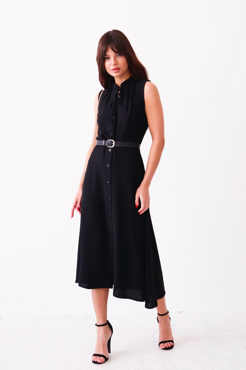 9277 Платье, как из к/ф Красотка, чёрное - Martichelli фото 3