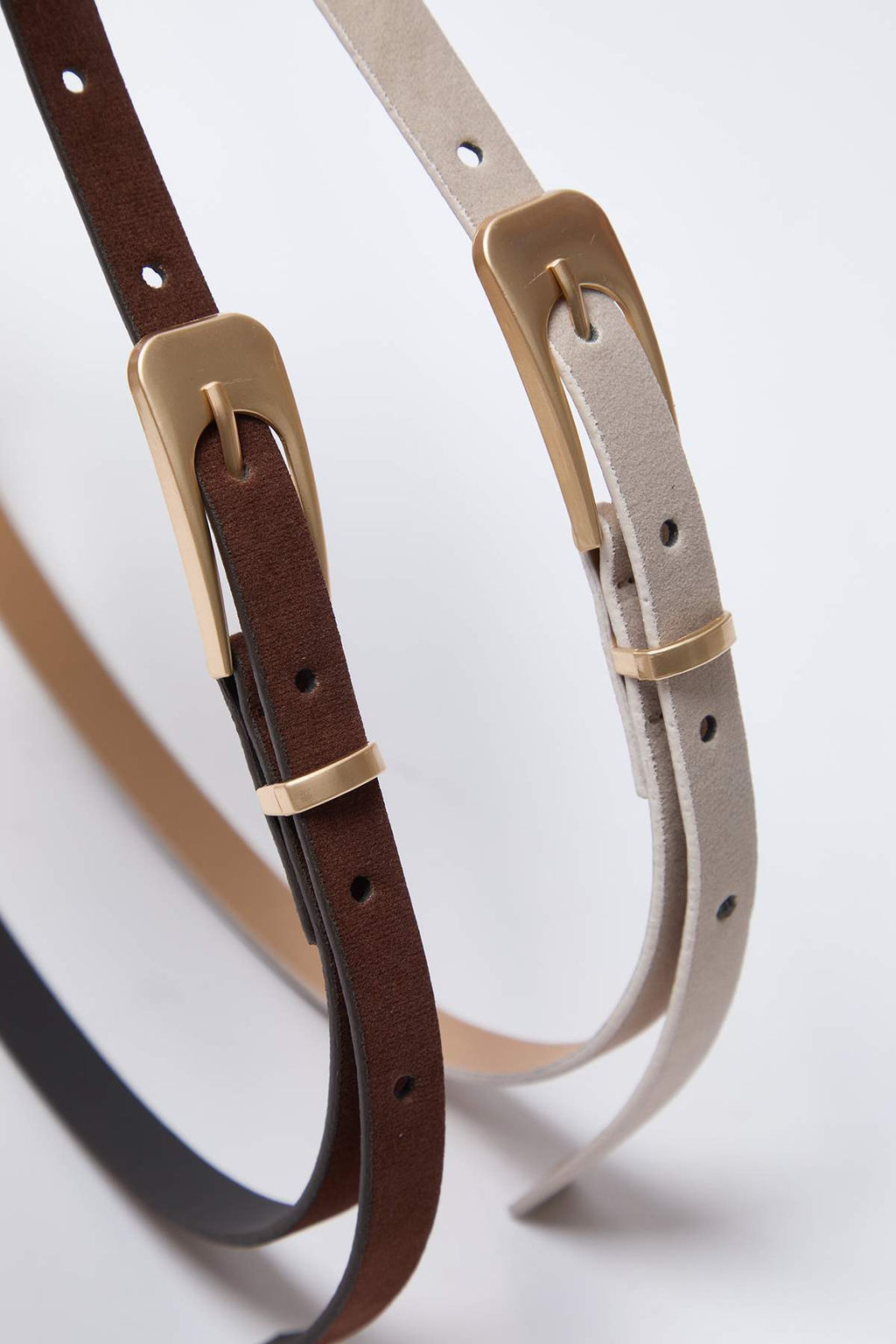 Kahverengi-Bej 2li Paket Suet Kad?n Kemer TWOSS25KE00010